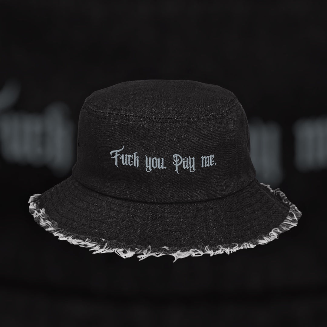 FYPM Distressed Denim Bucket Hat
