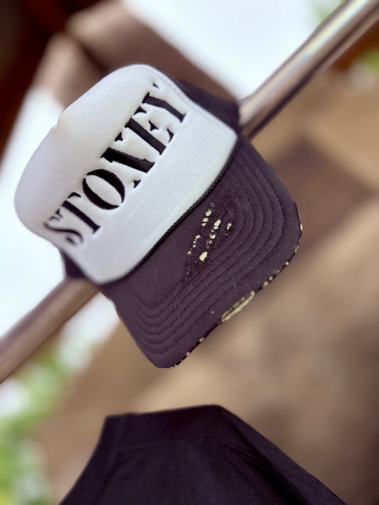 Black Essentials Trucker (distressed)