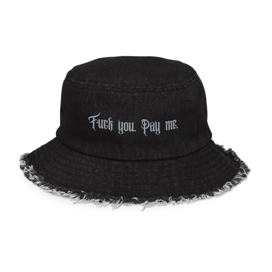 FYPM Distressed Denim Bucket Hat